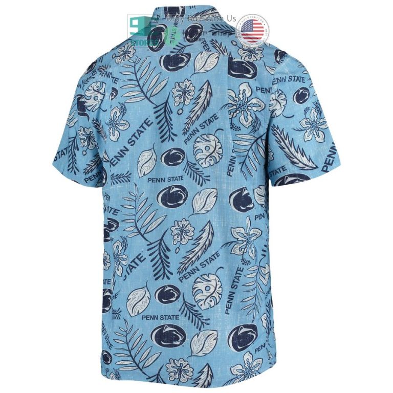 penn state nittany lions wes willy vintage floral light blue hawaiian shirt 3 8340