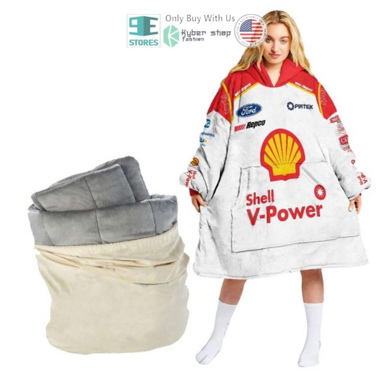 personalise v8 supercars dick johnson racing sherpa hooded blanket 1 93928