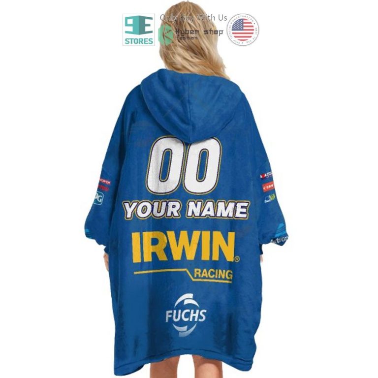 personalise v8 supercars irwin racing mark winterbottom sherpa hooded blanket 3 91778