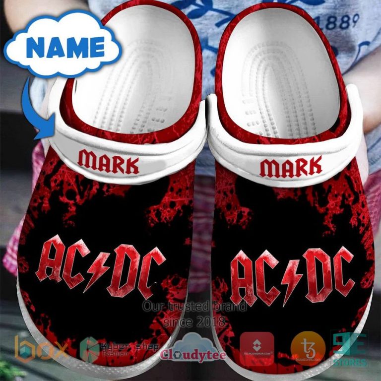 personalized ac dc band logo crocband clog 1 43685