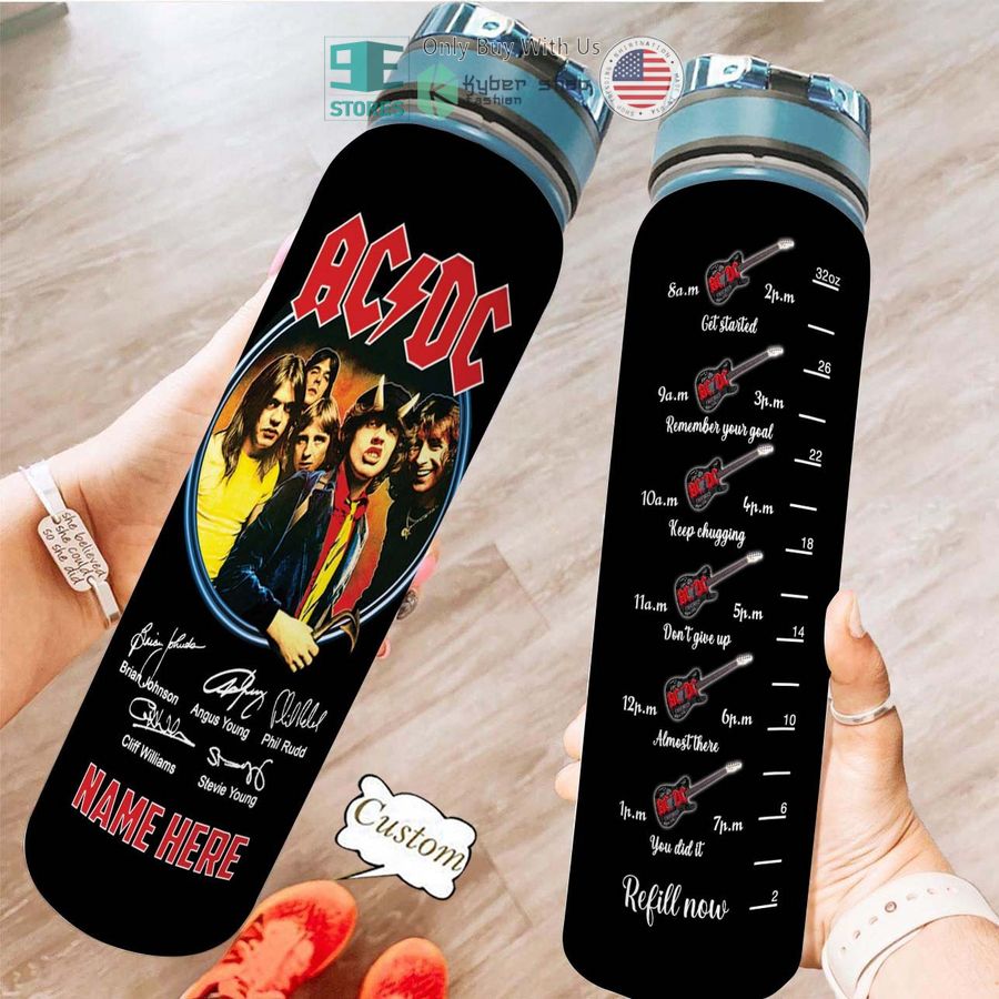 personalized ac dc band signature members water bottle 1 34759