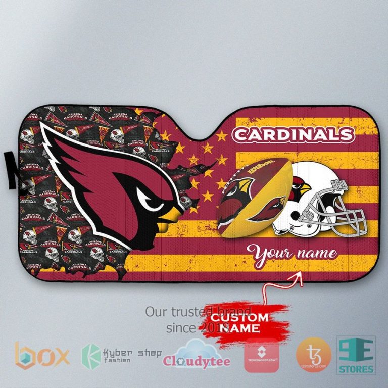 personalized arizona cardinals custom name car sunshades 1 63309