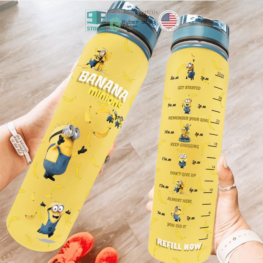 personalized banana minions yellow water bottle 1 50086
