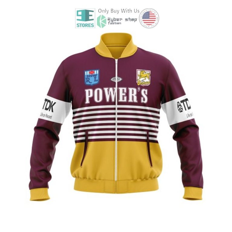 personalized brisbane broncos retro bomber jacket 3 34970