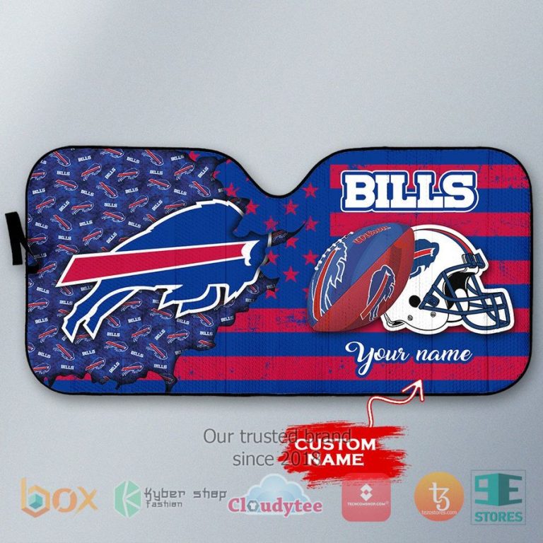 personalized buffalo bills custom name car sunshades 3 77865