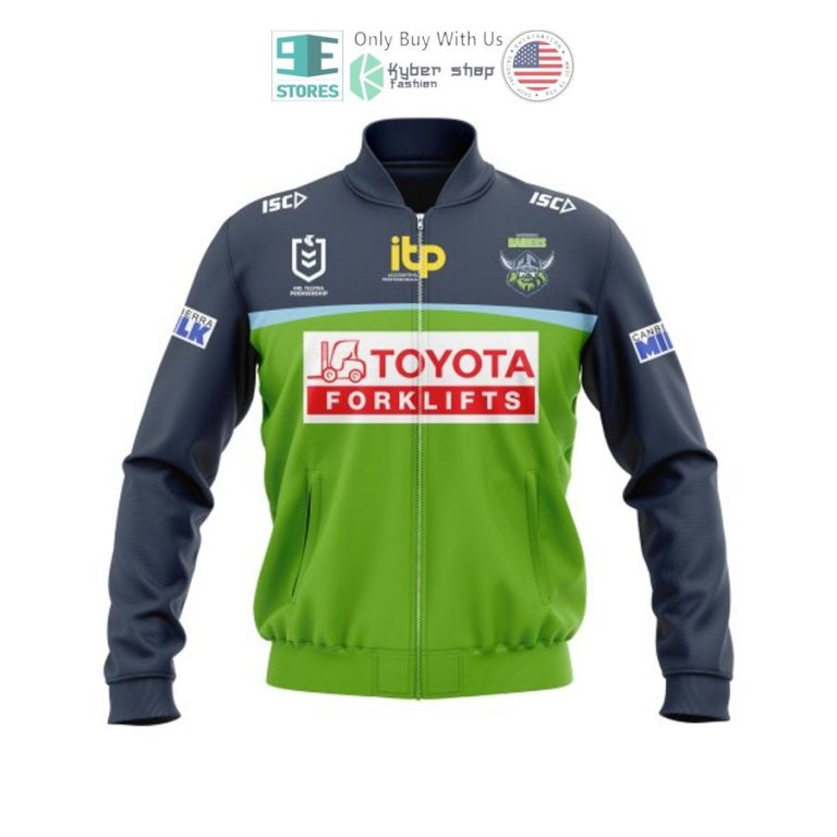 personalized canberra raiders toyota bomber jacket 3 96856