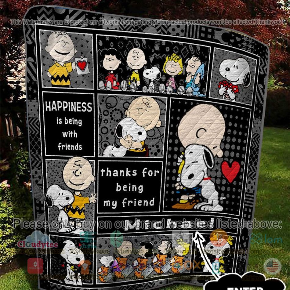 personalized charlie brown and snoopy quilt 2 57436