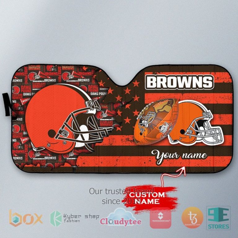 personalized cleveland browns custom name car sunshades 3 69711