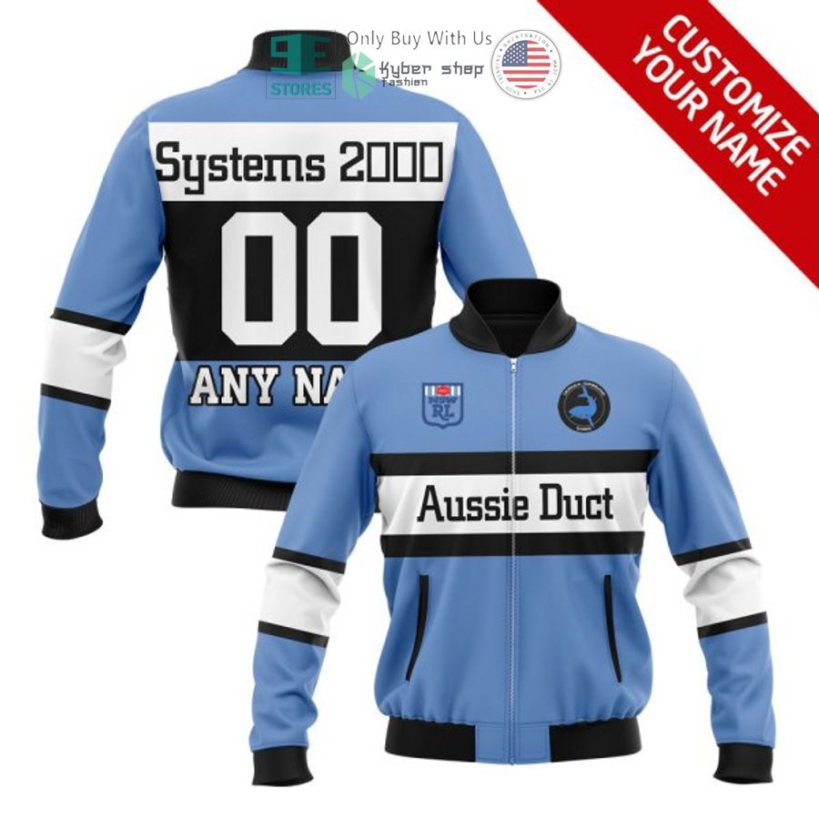 personalized cronulla sutherland sharks aussie duct bomber jacket 1 92476