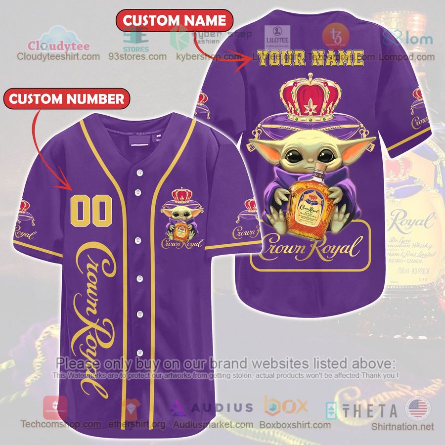 personalized crown royal baby yoda custom baseball jersey 1 37344