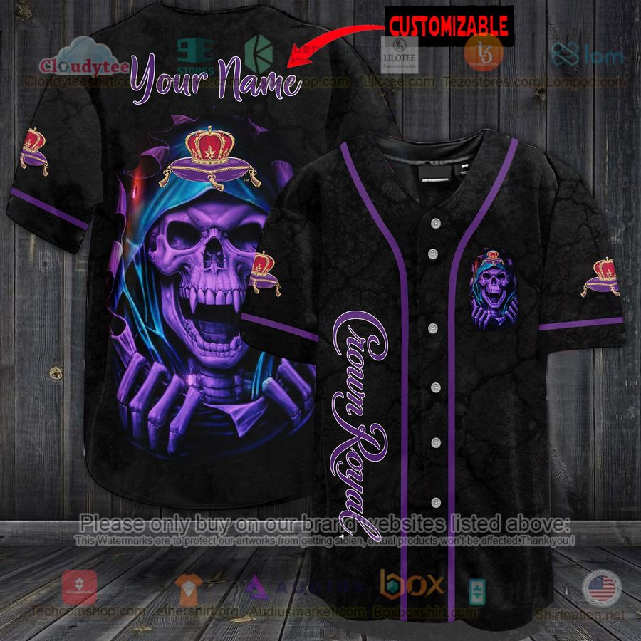 personalized crown royal grim reaper purple custom baseball jersey 1 79983