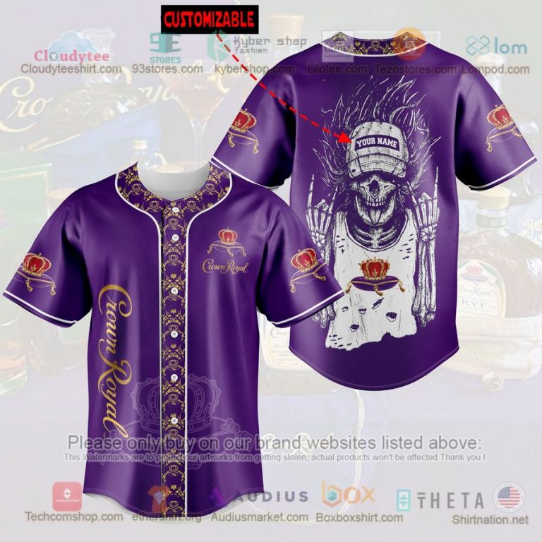 personalized crown royal hip hop skull custom baseball jersey 1 16670