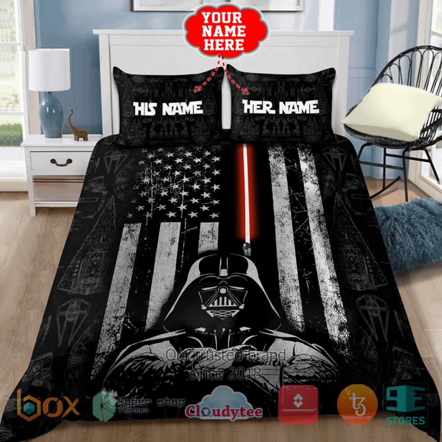 personalized darth vader american flag custom bedding set 1 53264