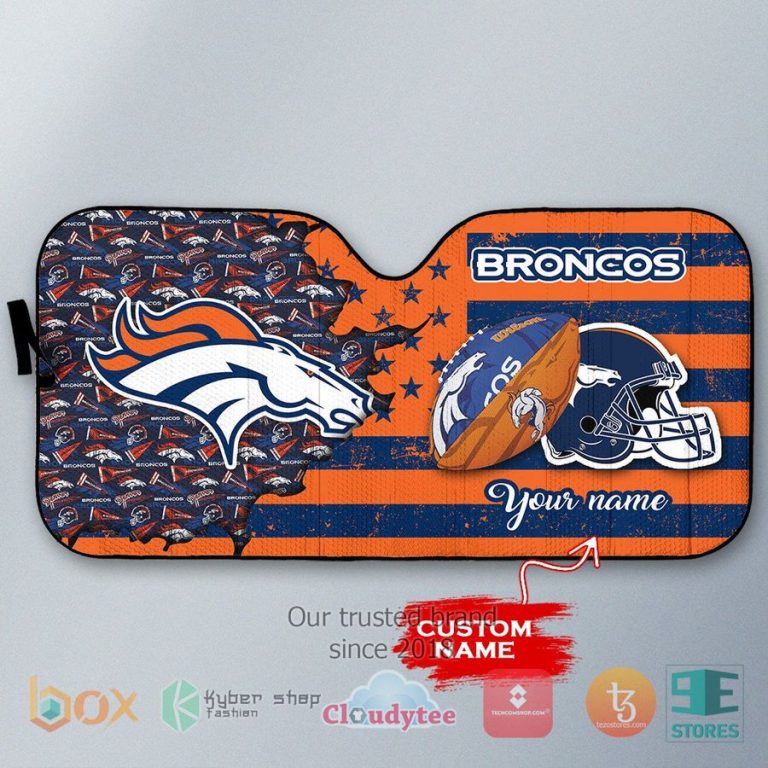 personalized denver broncos custom name car sunshades 3 98103