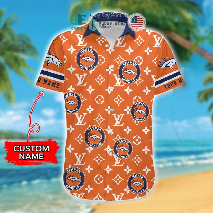personalized denver broncos louis vuitton pattern hawaiian shirt 2 72478