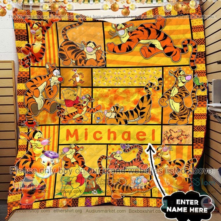 personalized disney tigger quilt 2 73936