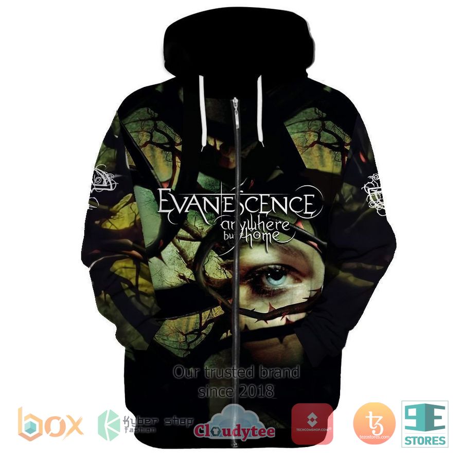personalized evanescence anywhere but home 3d zip hoodie 1 92174