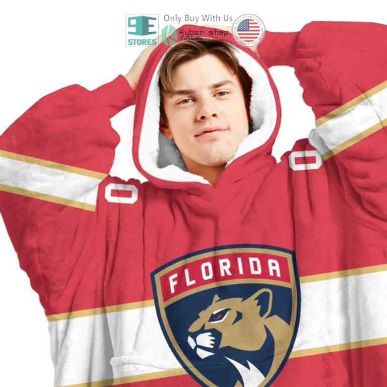 personalized florida panthers sherpa hooded blanket 3 38727