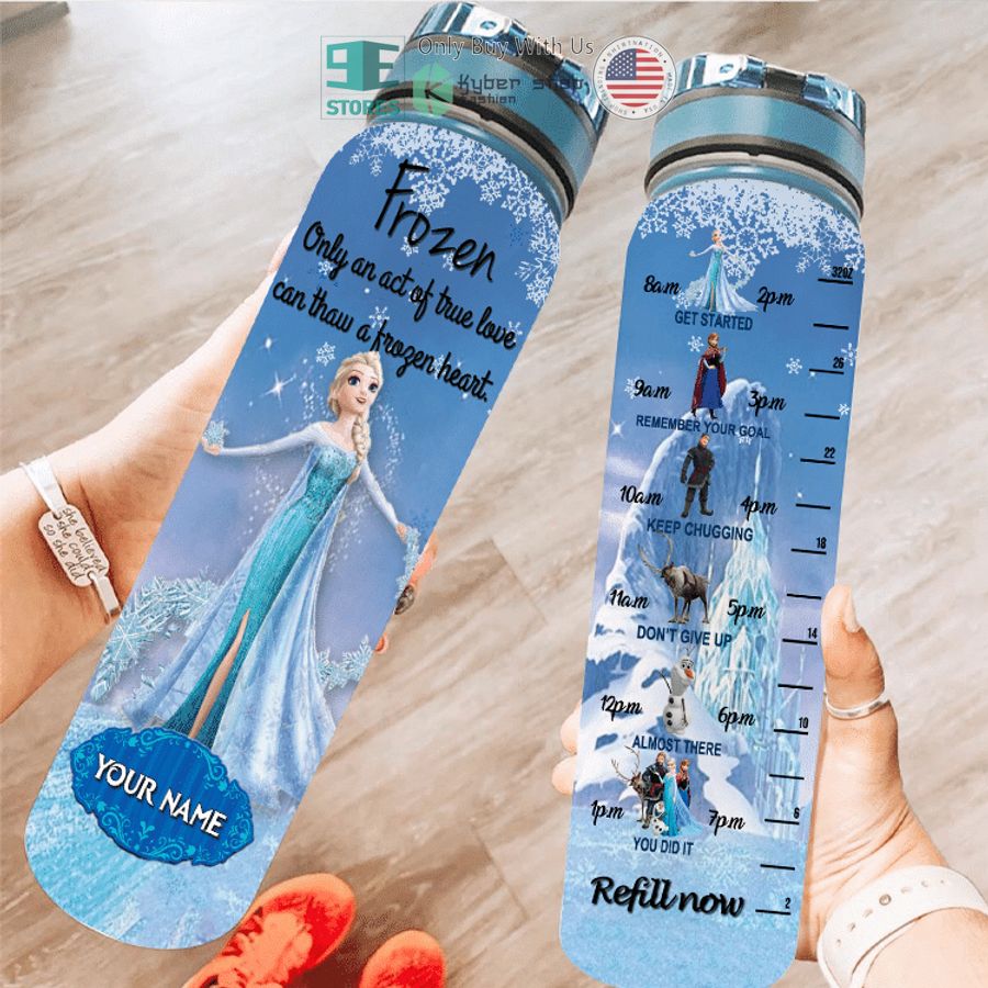 personalized frozen only an act of true love can thaw a frozen heart water bottle 1 63860