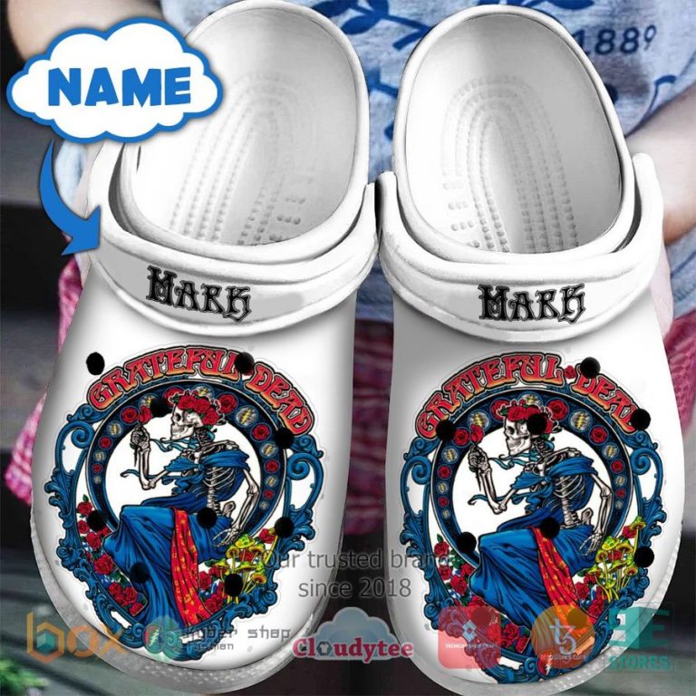 personalized grateful dead band vintage bertha crocband clog 1 32959