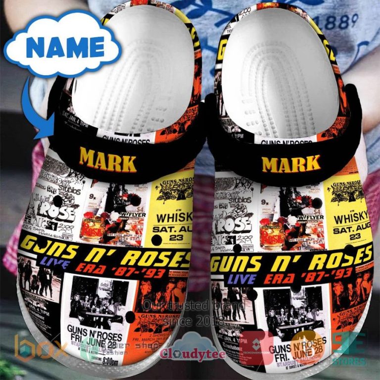 personalized guns n roses live era 87 93 album crocband clog 1 51244