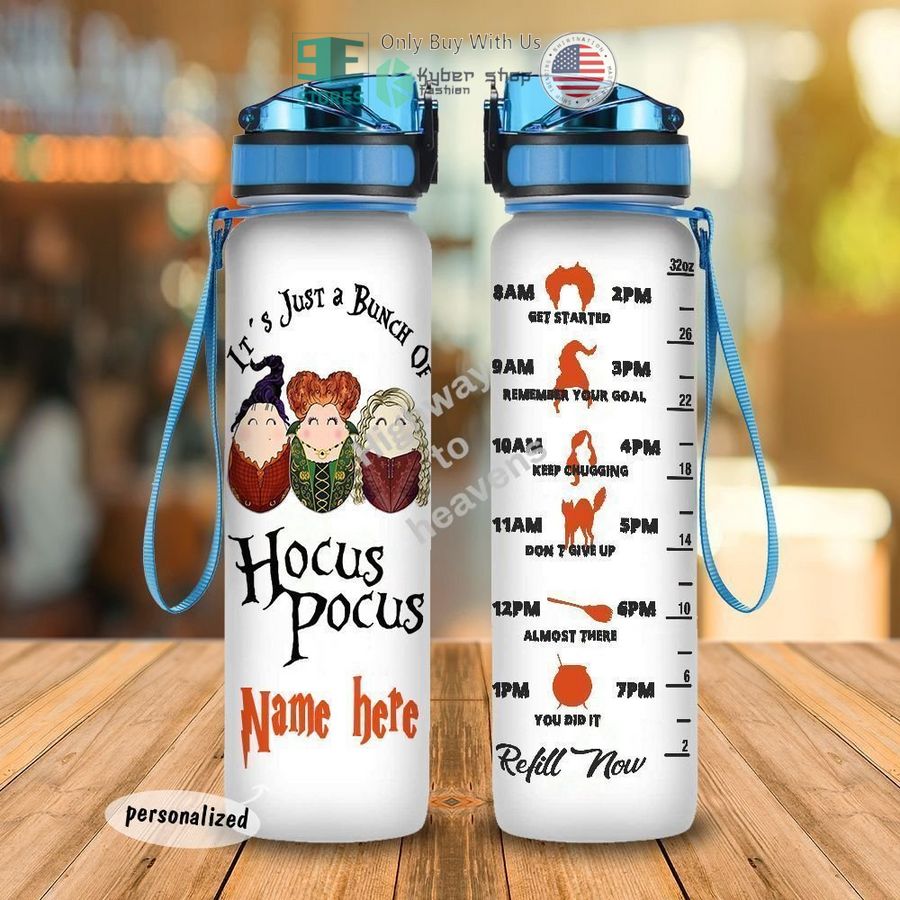 personalized hocus pocus sisters chibi water bottle 1 88484