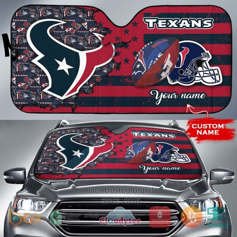 personalized houston texans custom name car sunshades 1 67517