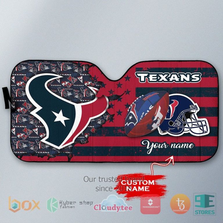 personalized houston texans custom name car sunshades 3 24459