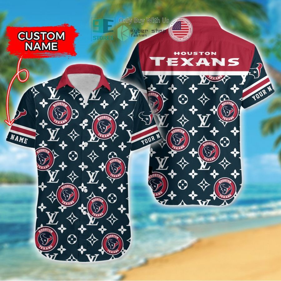personalized houston texans louis vuitton pattern hawaiian shirt 1 17260