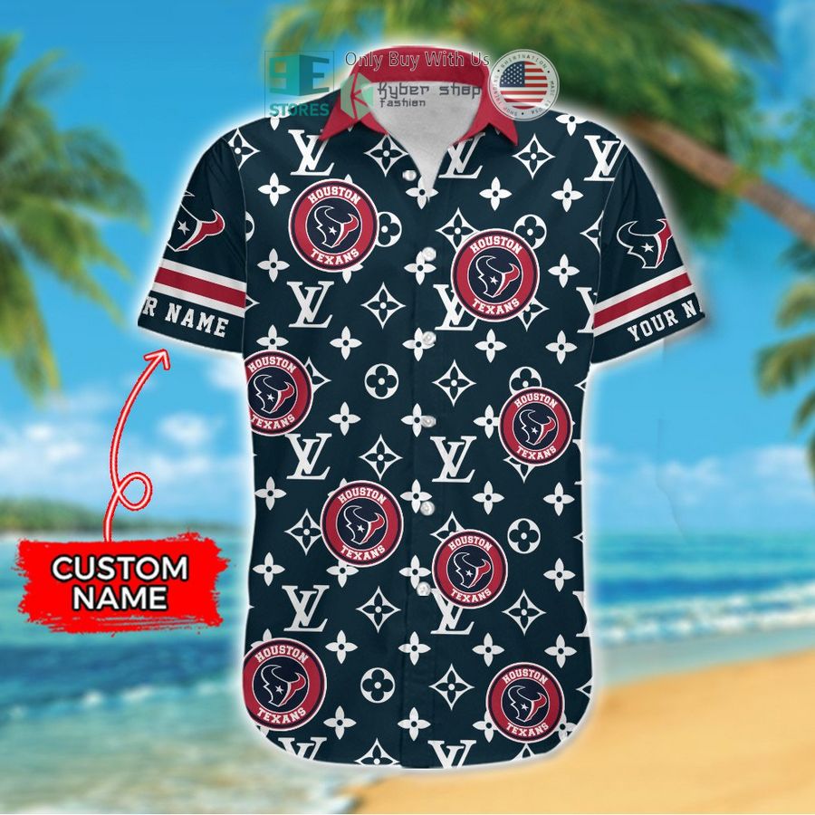 personalized houston texans louis vuitton pattern hawaiian shirt 2 88351