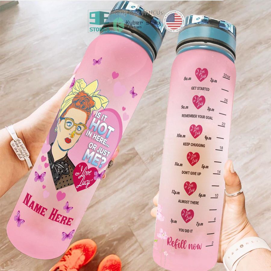 personalized i love lucy is it hot in here or just me water bottle 1 27891