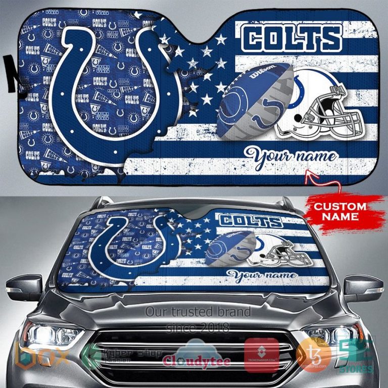 personalized indianapolis colts custom name car sunshades 1 52299