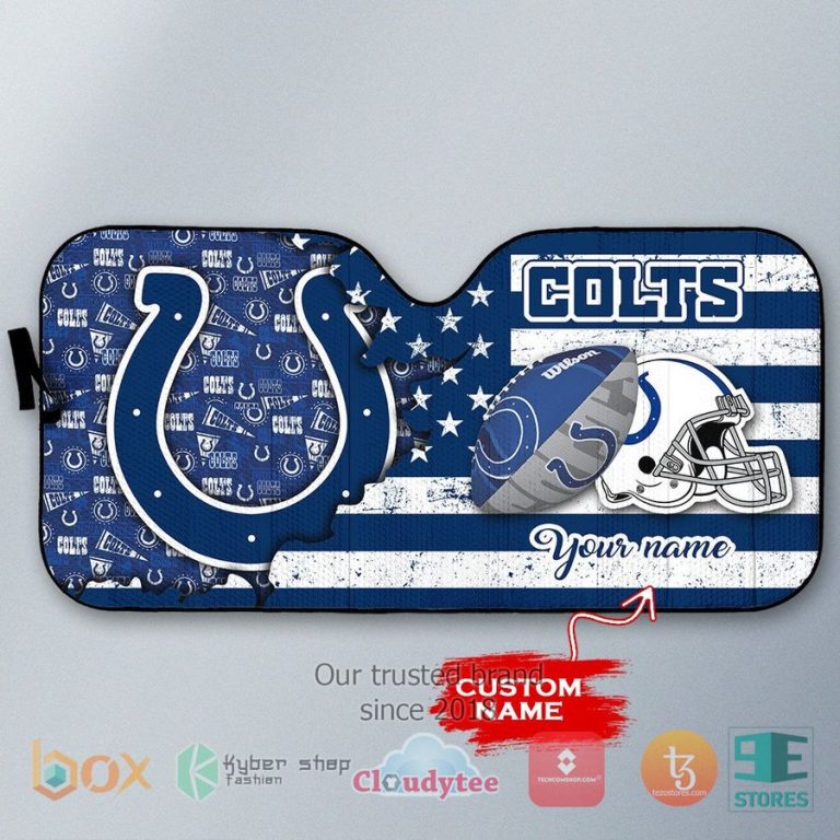 personalized indianapolis colts custom name car sunshades 3 20188