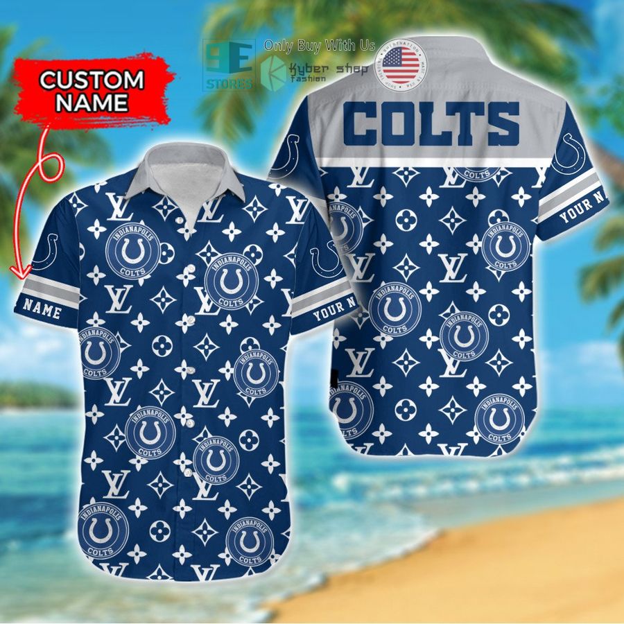 personalized indianapolis colts louis vuitton pattern hawaiian shirt 1 22549