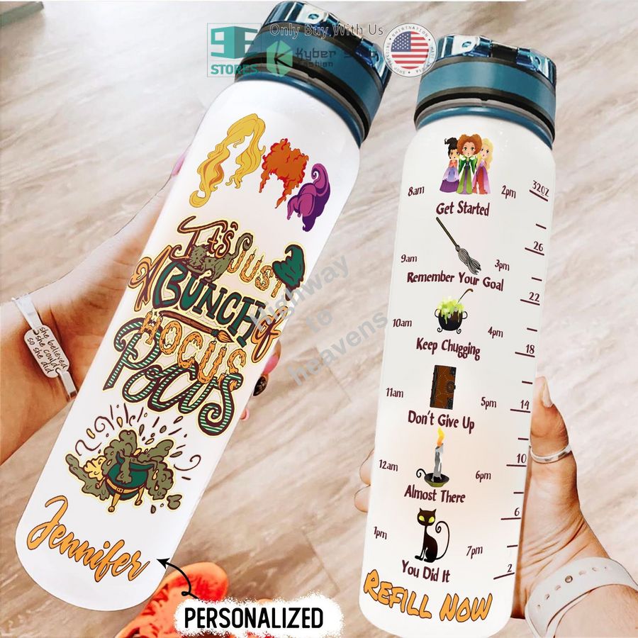 personalized its just a bunch of hocus pocus sign water bottle 1 51459