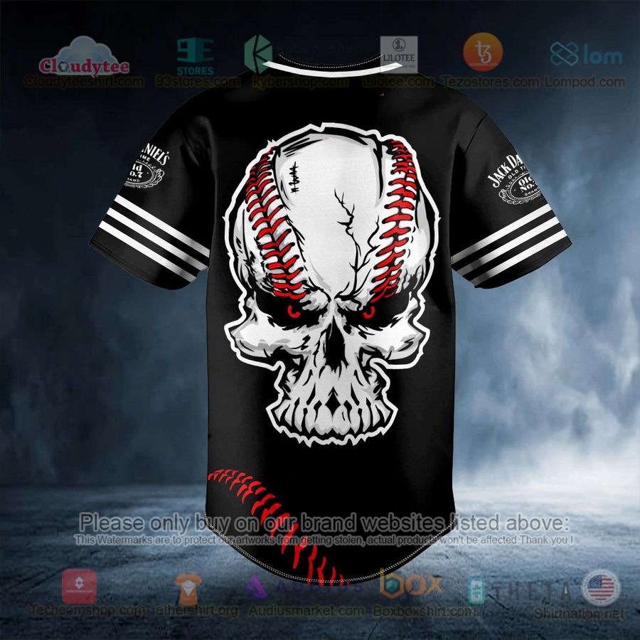 personalized jack daniels softball skull custom baseball jersey 3 85623
