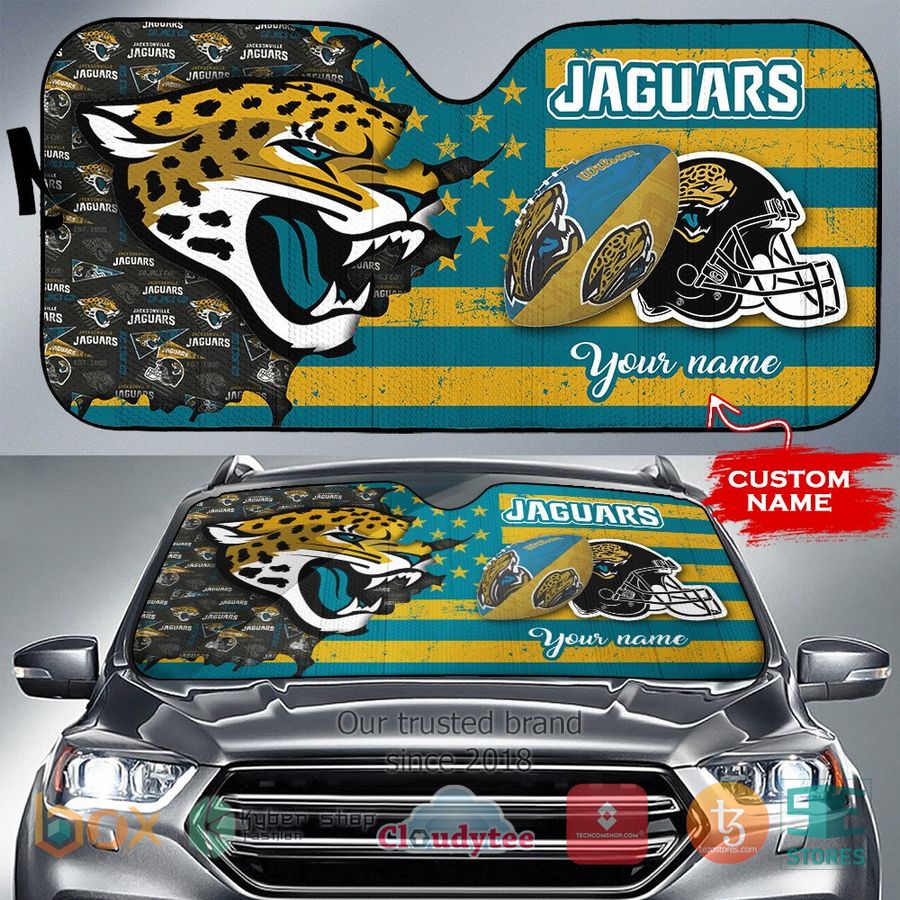personalized jacksonville jaguars custom name car sunshades 1 39522