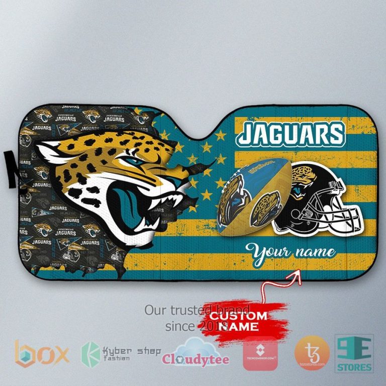 personalized jacksonville jaguars custom name car sunshades 3 50114