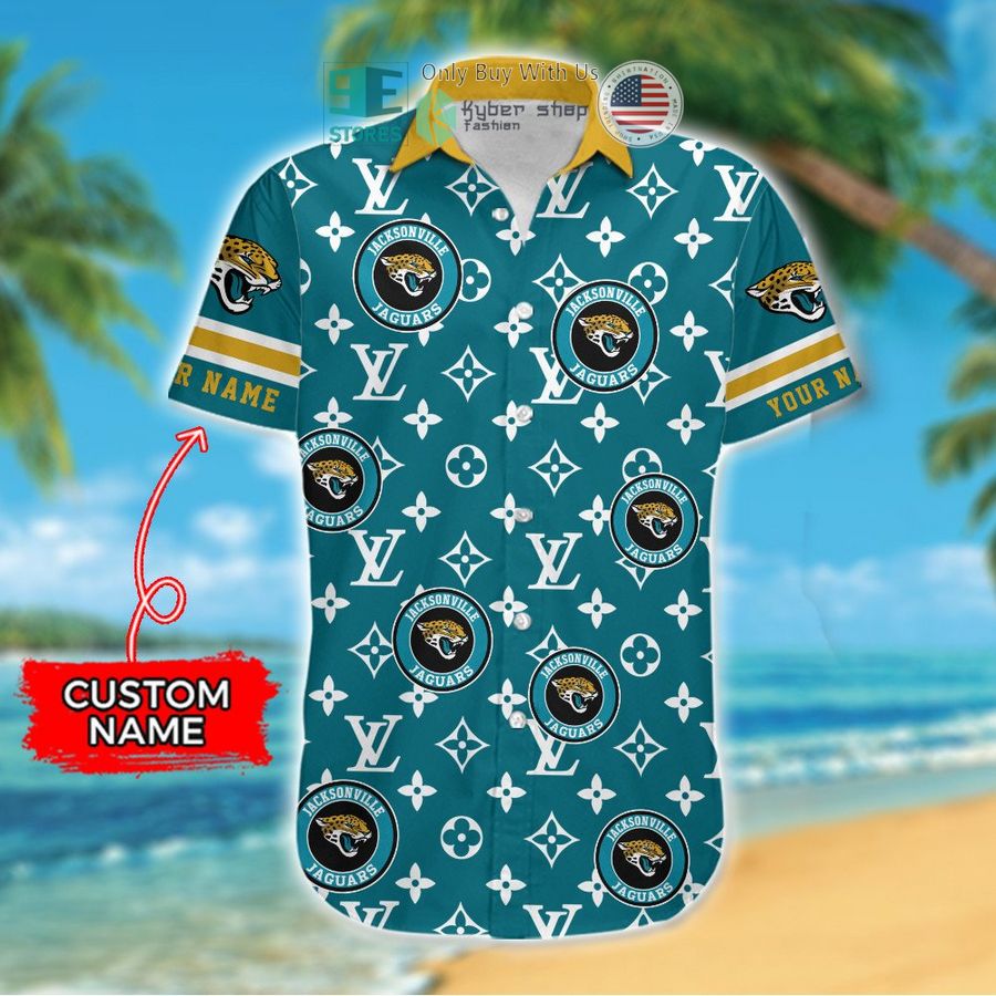 personalized jacksonville jaguars louis vuitton pattern hawaiian shirt 2 61495