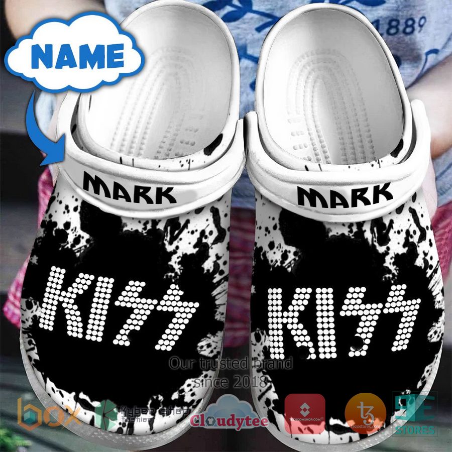 personalized kiss band black crocband clog 1 758