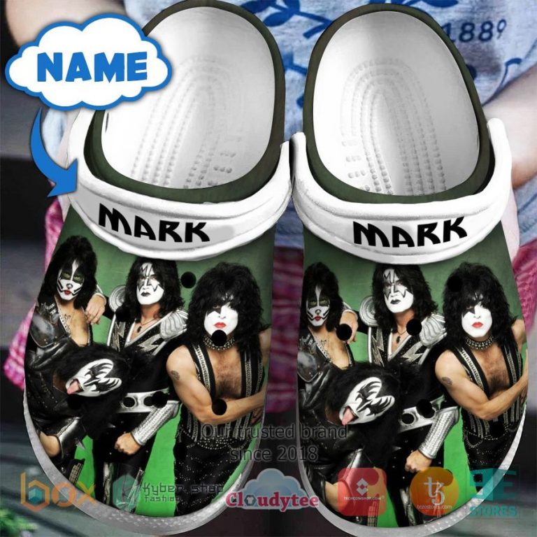 personalized kiss band green crocband clog 1 17274