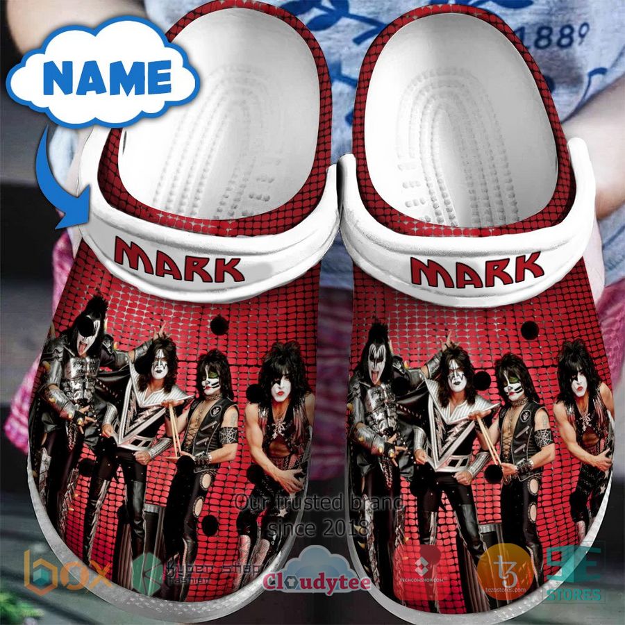 personalized kiss band red crocband clog 1 21924