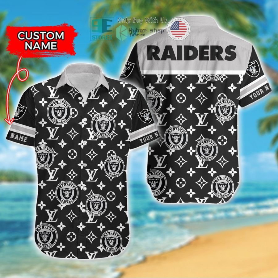 personalized las vegas raiders louis vuitton pattern hawaiian shirt 1 19036