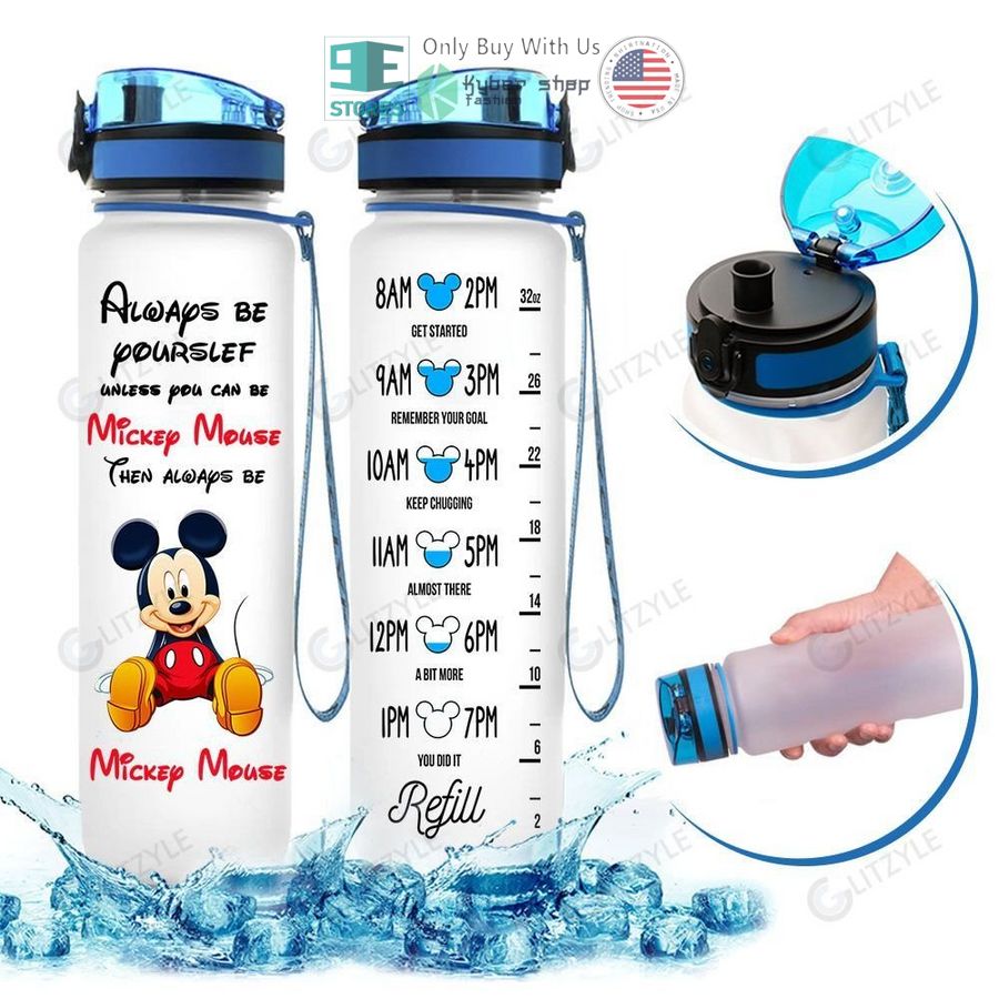 personalized mickey mouse always be yourself water bottle 1 51571