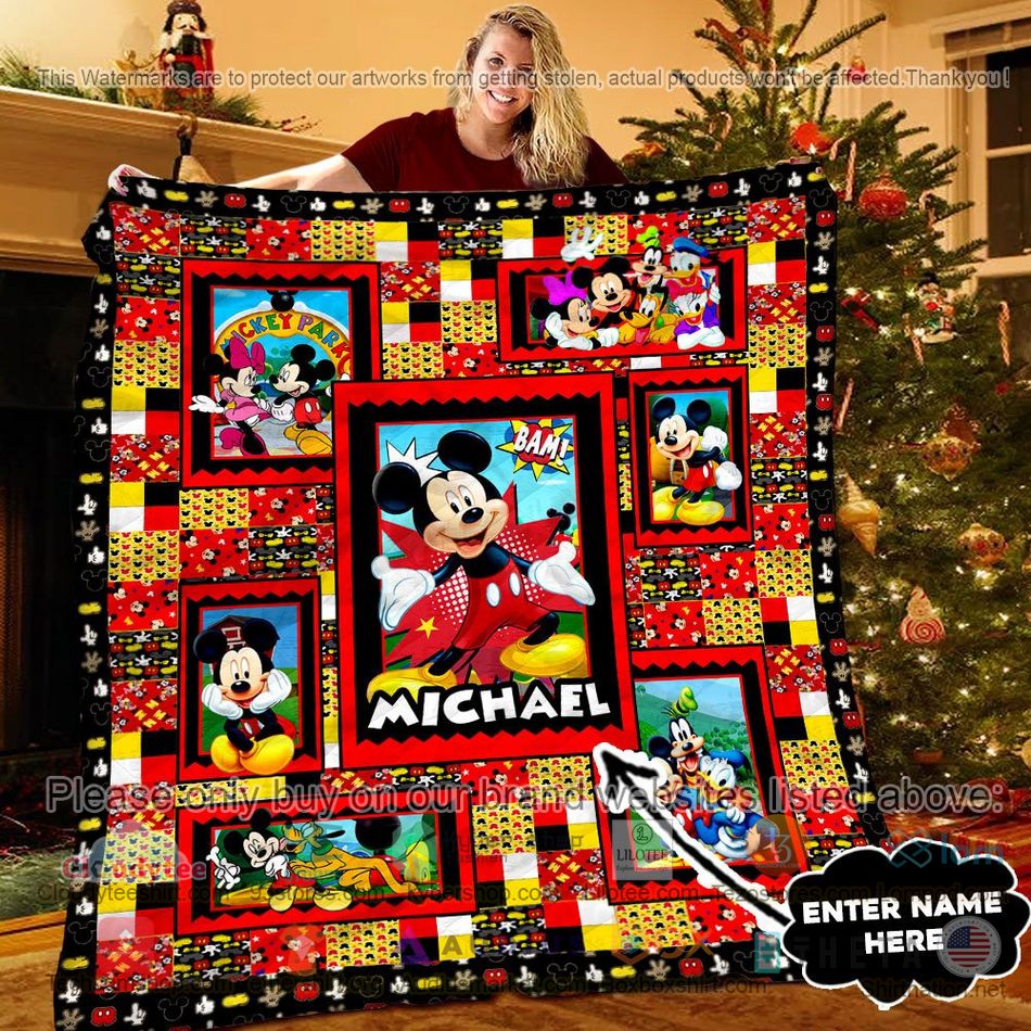 personalized mickey mouse and friends quilt 1 93796