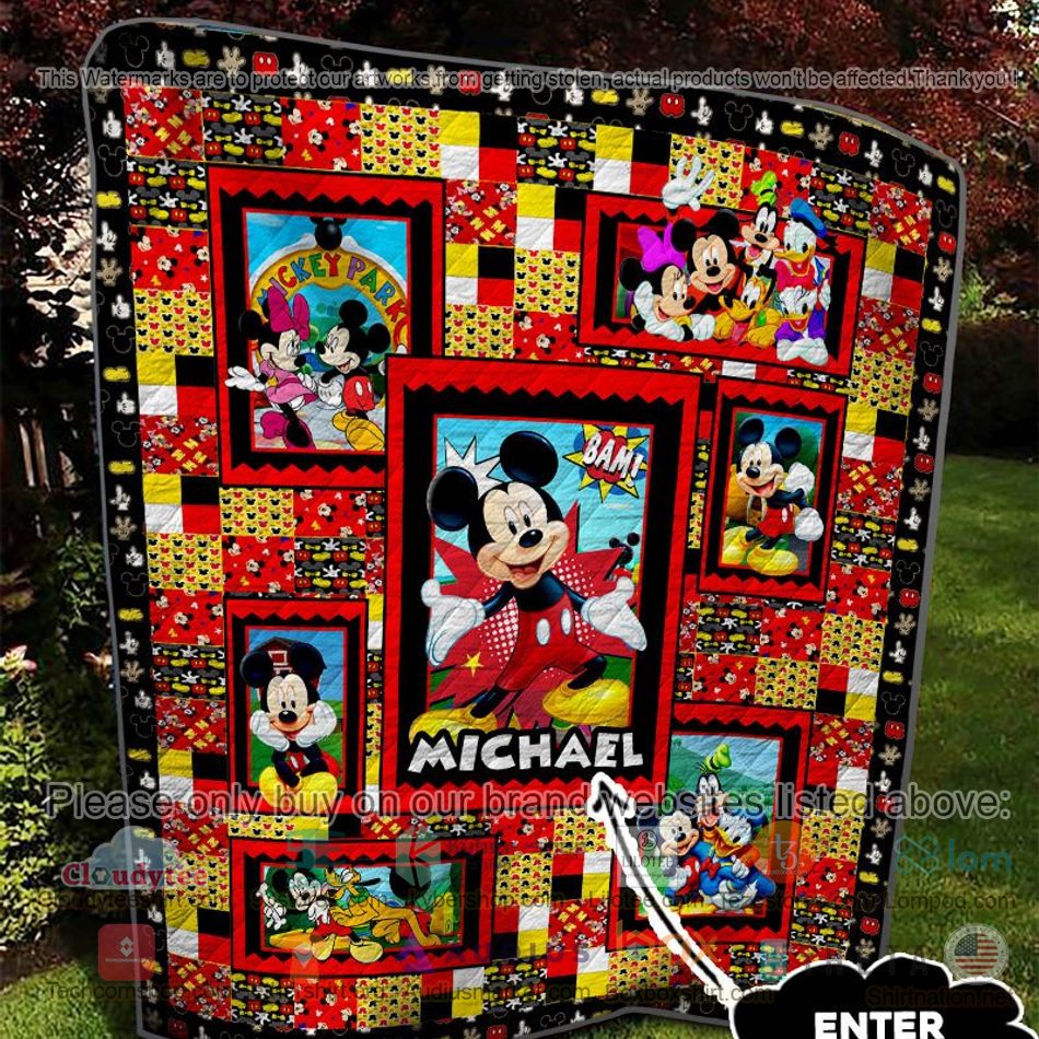 personalized mickey mouse and friends quilt 2 66737