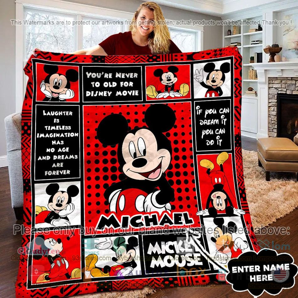 personalized mickey mouse if you can dream it you can do it quilt 1 94033