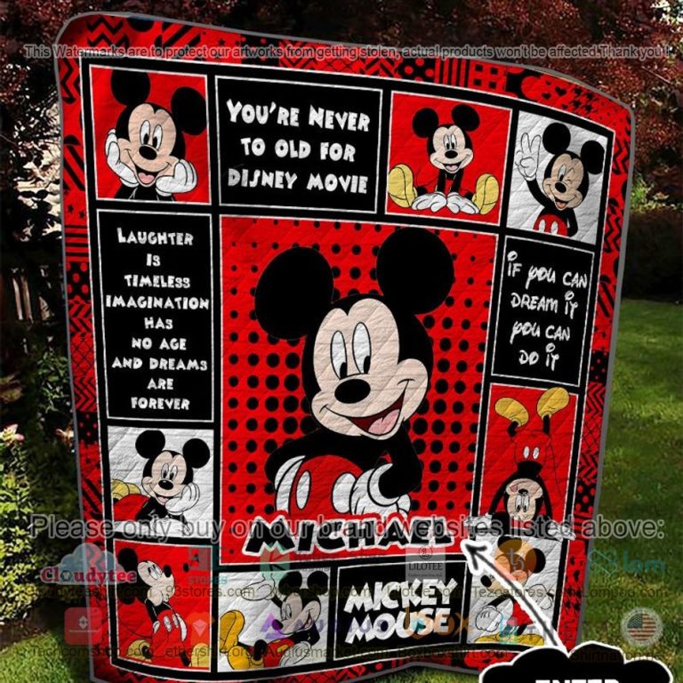 personalized mickey mouse if you can dream it you can do it quilt 3 38119