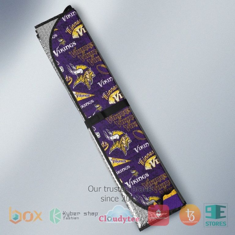 personalized minnesota vikings custom name car sunshades 2 41109