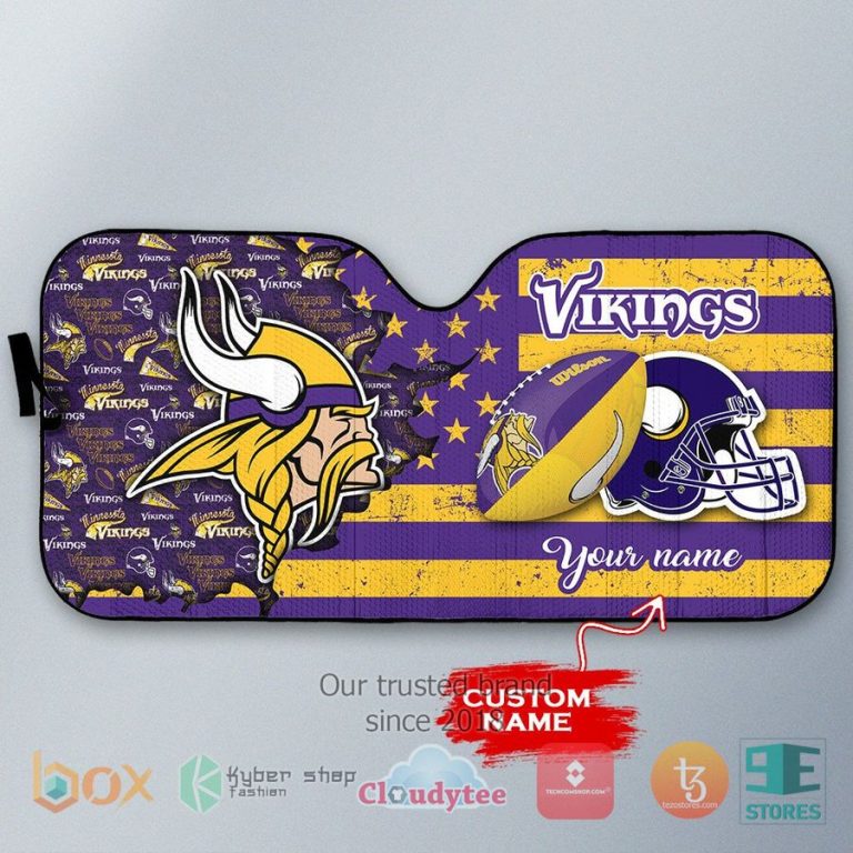 personalized minnesota vikings custom name car sunshades 3 2796